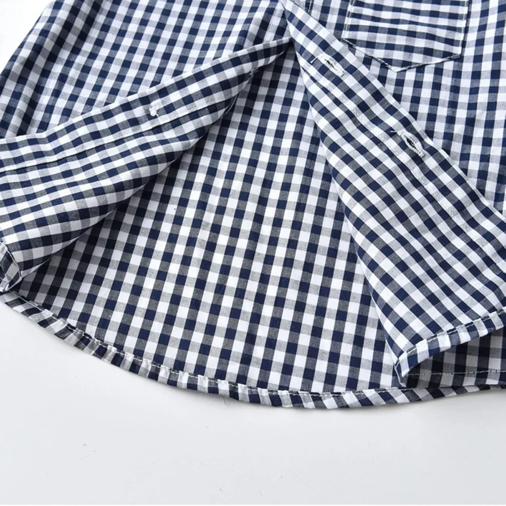 NWT‎ Kids Checkered Shirt and Suspender Set 6 X64